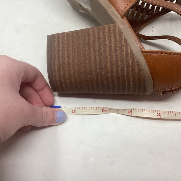 Merona Kerina Cognac Braided Heel Sandals Women's Size 8 - Picture 9 of 9